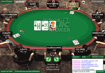 Table de jeux de poker sur Betclic poker